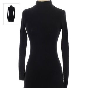 Long Sleeves Black Dress